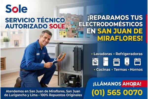 SERVICIO TECNICO SOLE EN SAN JUAN DE MIRAFLORES